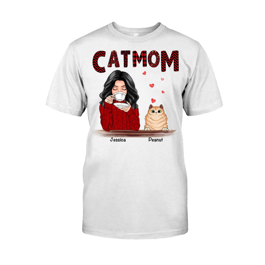 Cat Mom - Personalized Christmas Cat T-shirt and Hoodie