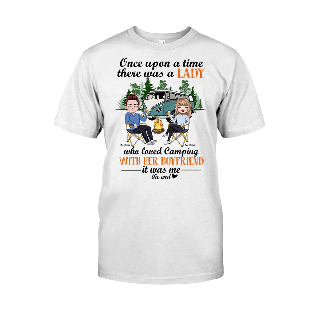 Once Upon A Time There Was A Lady - Personalized Camping Couple T-shirt and Hoodie