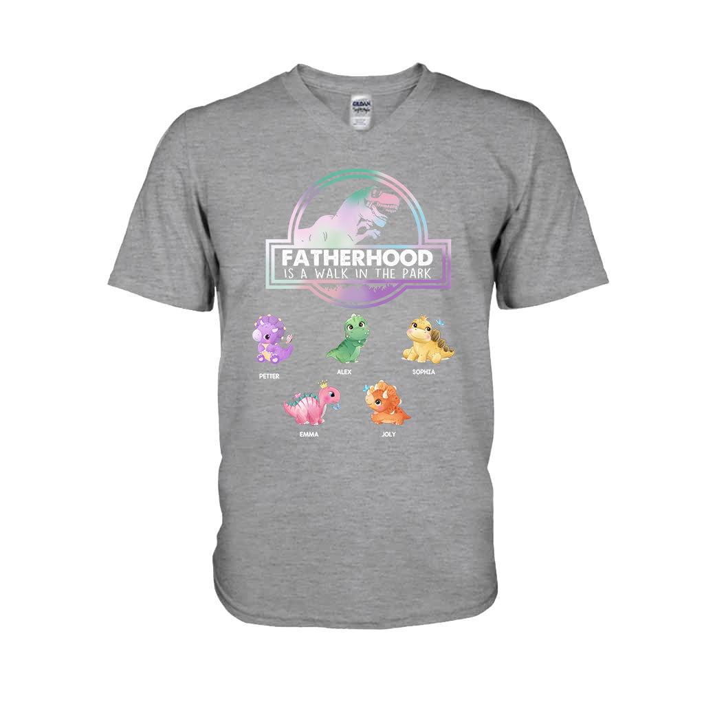 Fatherhood Is A Walk - Gift for dad, grandpa - Personalized T-shirt And Hoodie