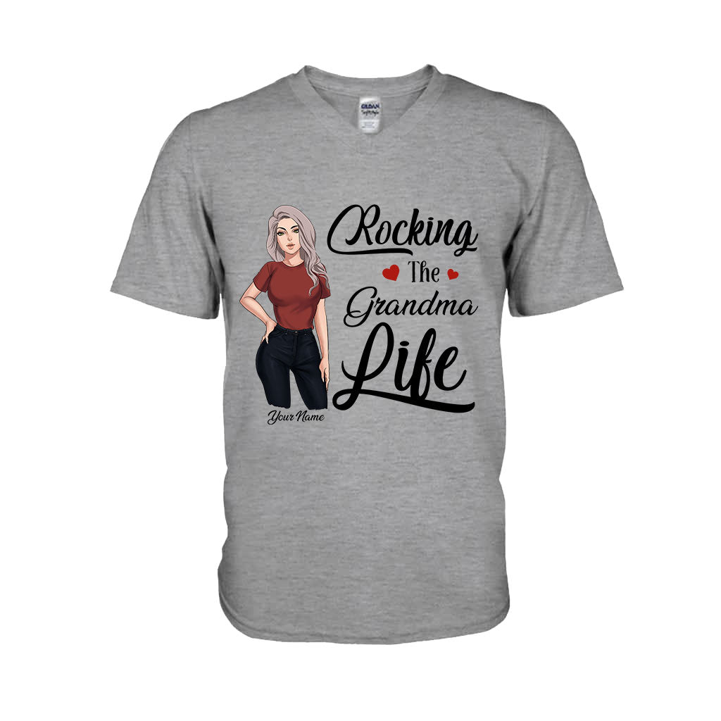 Rocking The Grandma Life - Personalized Mother's Day T-shirt and Hoodie