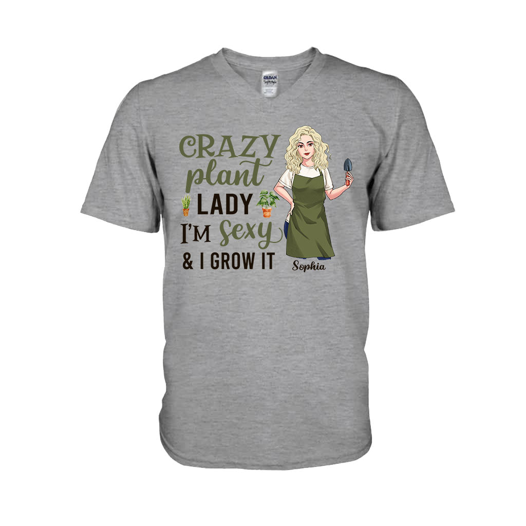 Crazy Plant Lady - Personalized Gardening T-shirt and Hoodie