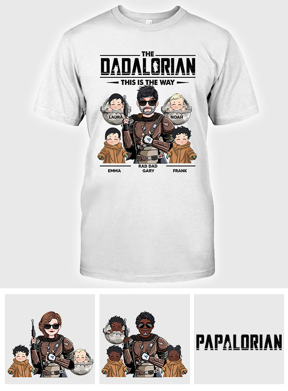 This Is The Way Dadalorian Mamalorian - Personalized Father T-shirt and Hoodie