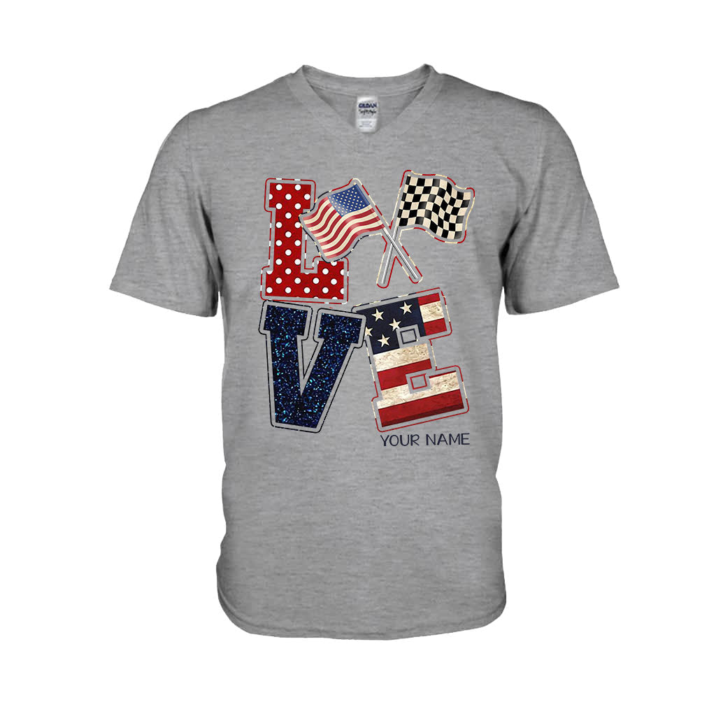 Love Racing - Personalized Independence Day T-shirt and Hoodie