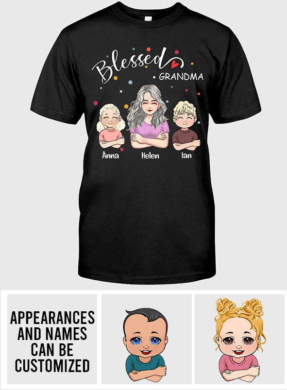 Blessed Grandpa - Personalized Mother's Day Grandma T-shirt and Hoodie