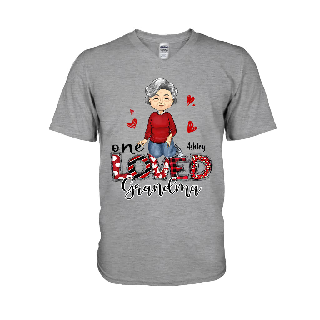 One Loved Grandma - Personalized Valentine Grandma T-shirt and Hoodie