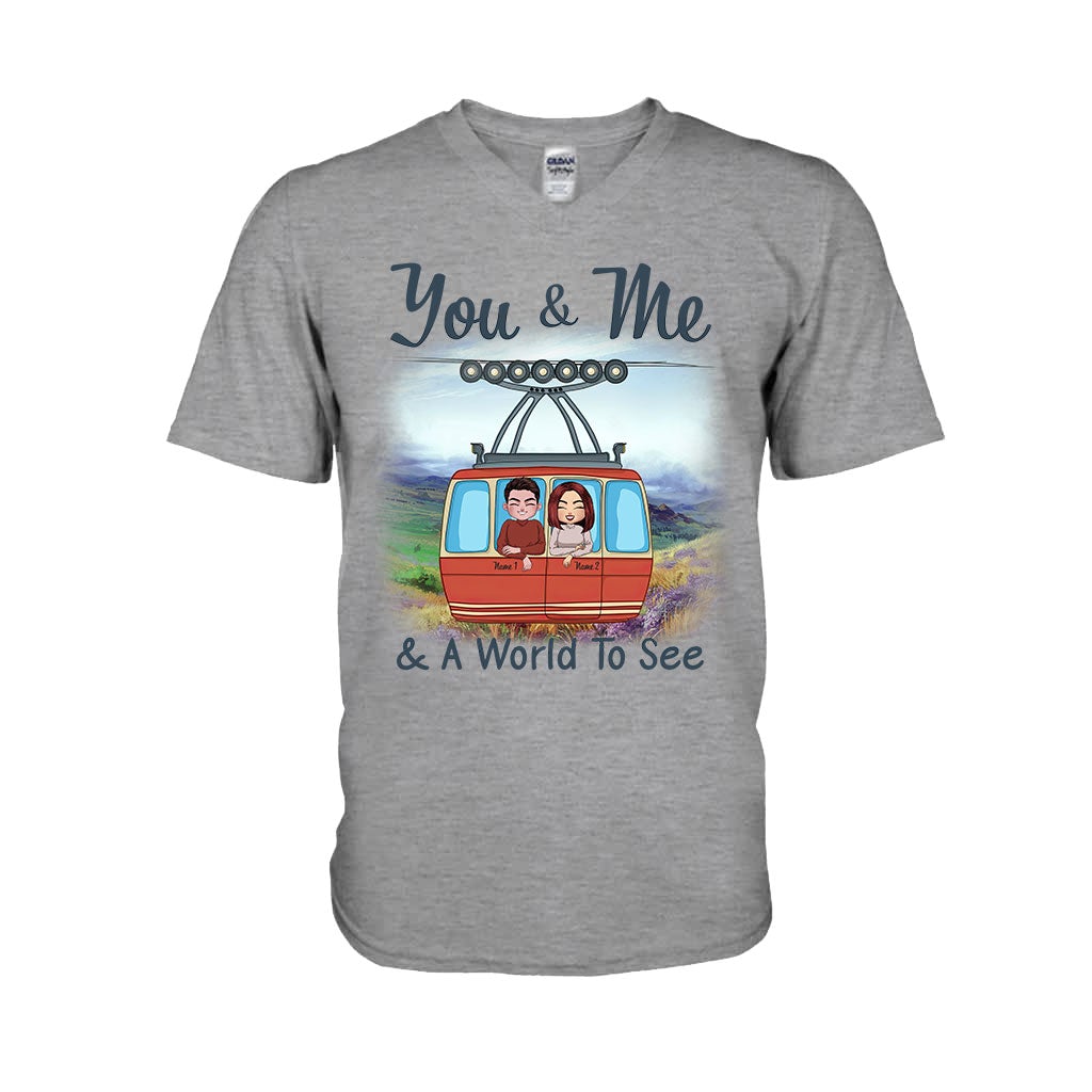 You & Me And A World To See - Personalized Travelling T-shirt and Hoodie