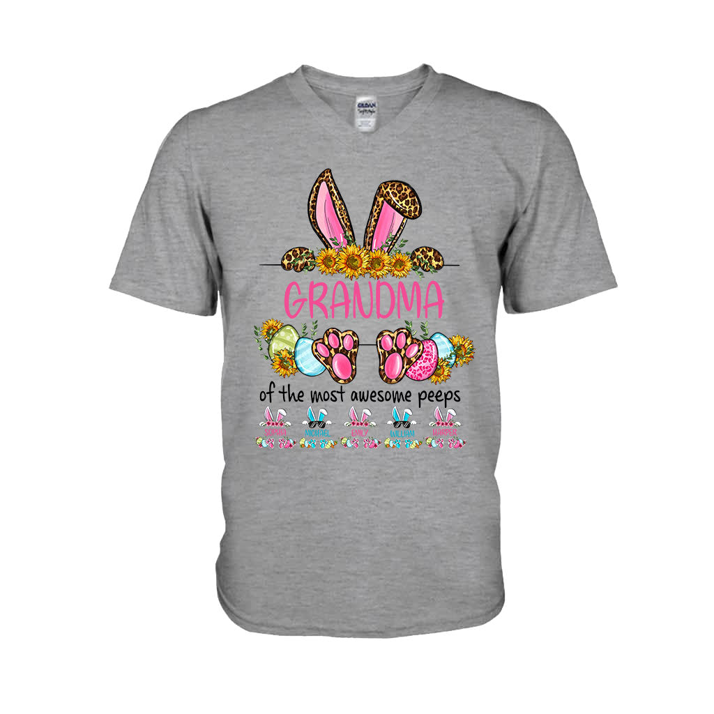 Grandma Of The Most Awesome Peeps - Personalized Mother's Day Easter Day Grandma T-shirt and Hoodie