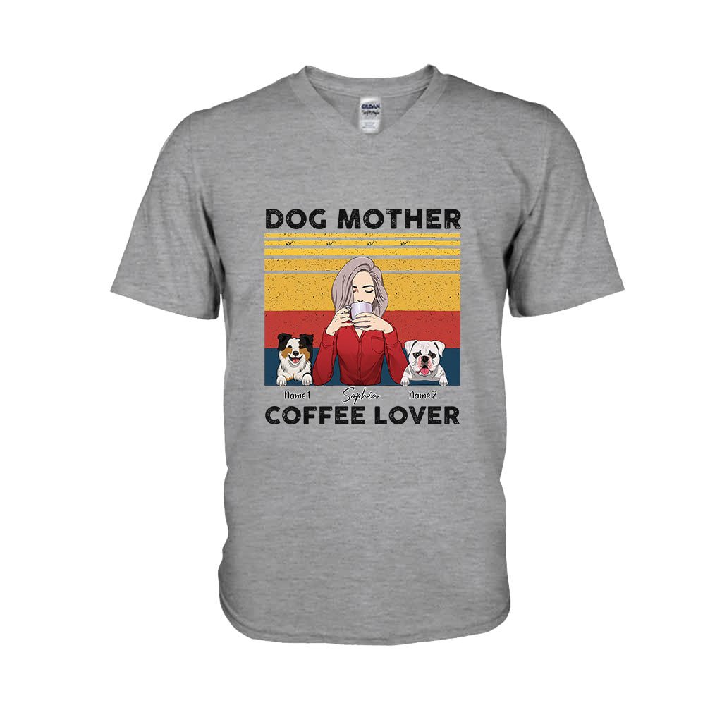 Dog Mom Coffee - Personalized Dog T-shirt and Hoodie