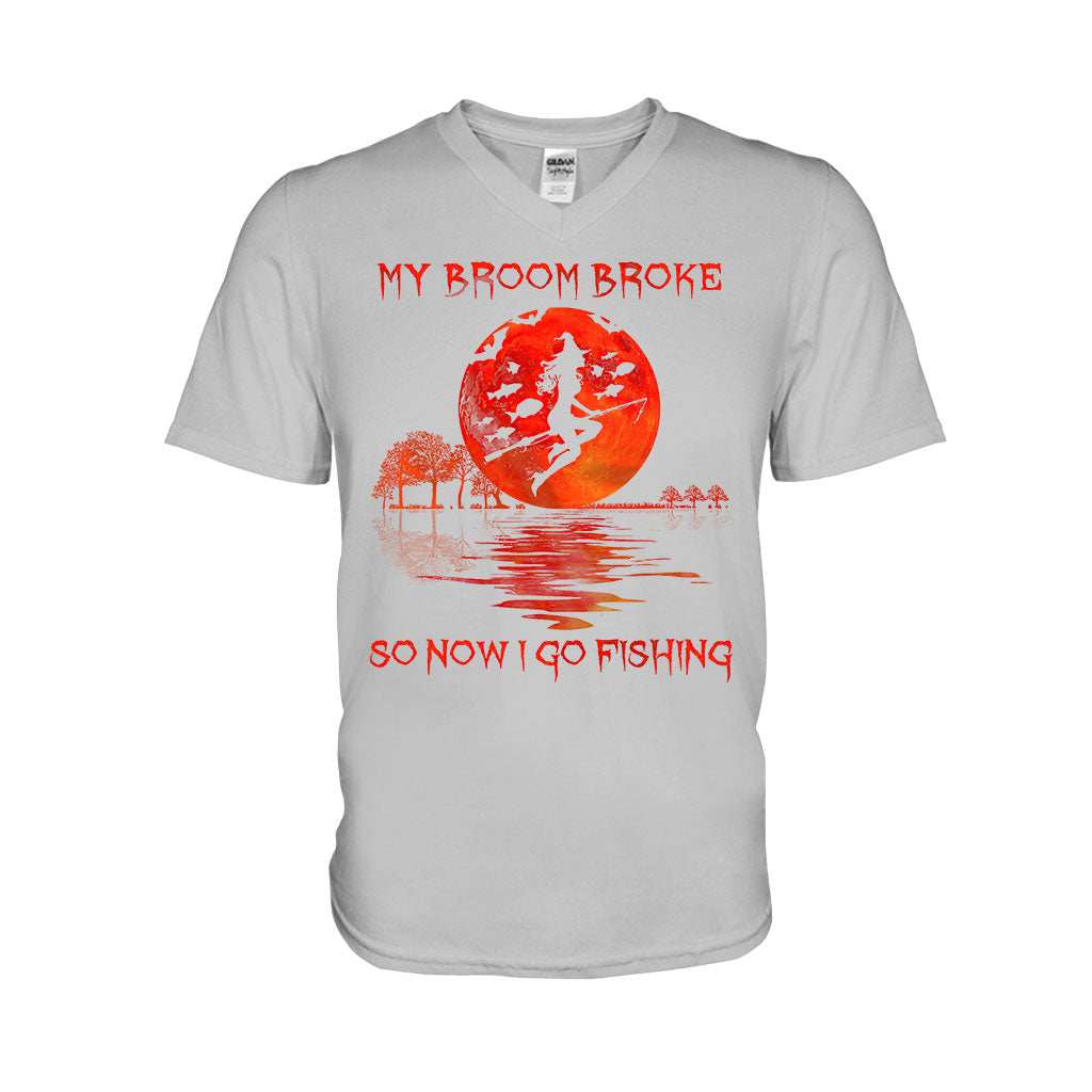 My Broom Broke Halloween - Fishing T-shirt And Hoodie 082021