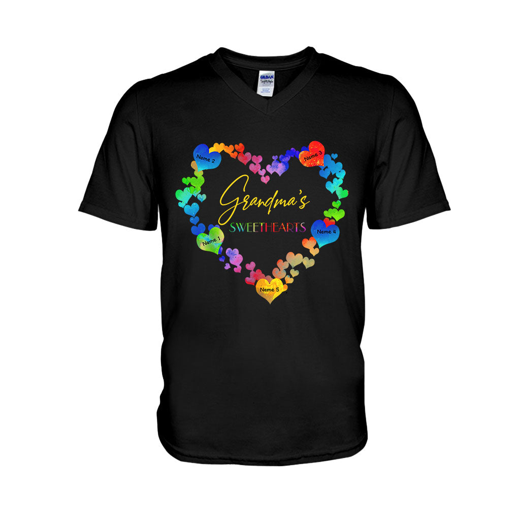 Grandma's Sweethearts - Personalized Valentine Grandma T-shirt and Hoodie