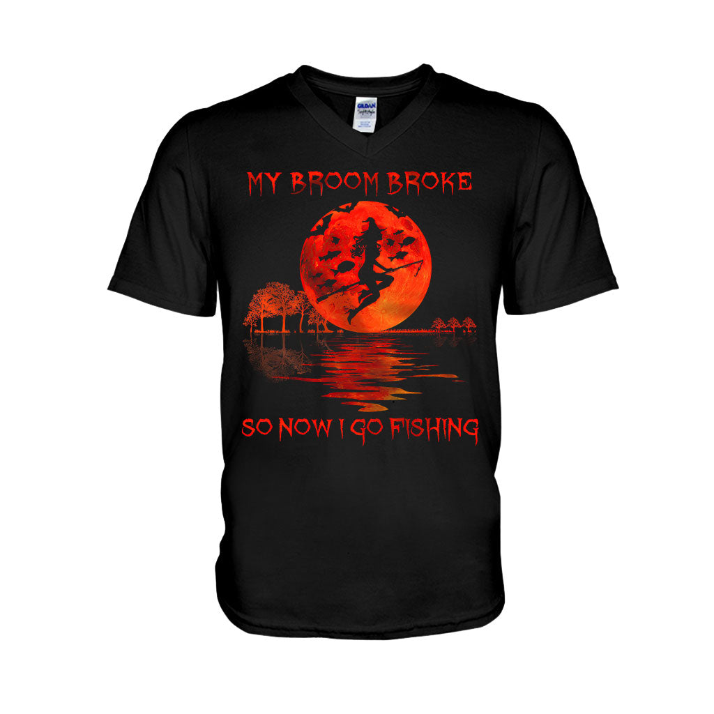 My Broom Broke Halloween - Fishing T-shirt And Hoodie 082021