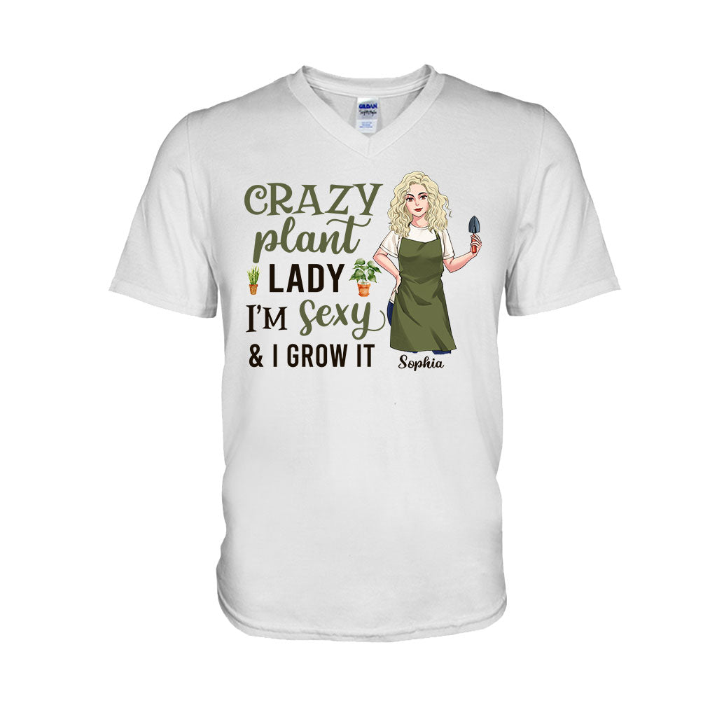 Crazy Plant Lady - Personalized Gardening T-shirt and Hoodie