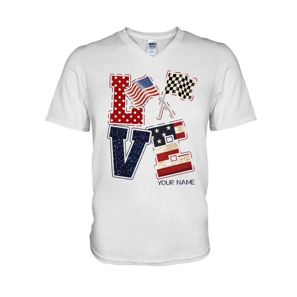 Love Racing - Personalized Independence Day T-shirt and Hoodie