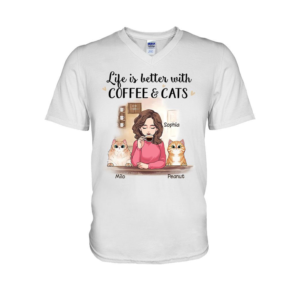 Life Is Better With Cat - Personalized Mother's Day Cat T-shirt and Hoodie