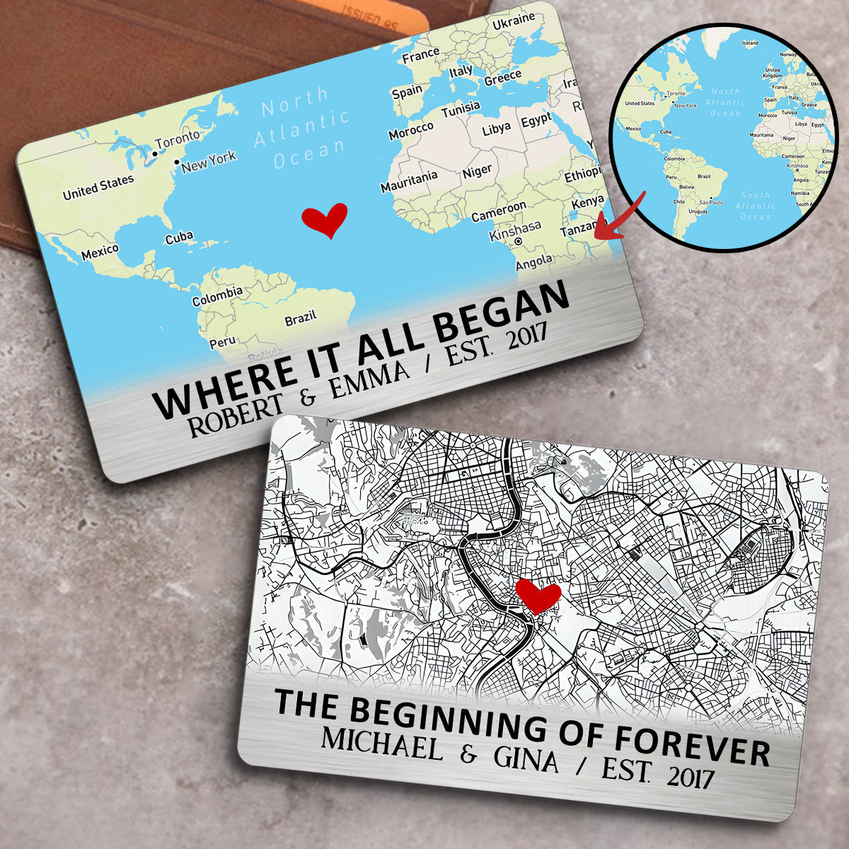 The Beginning Of Forever - Personalized Couple Wallet Insert Card