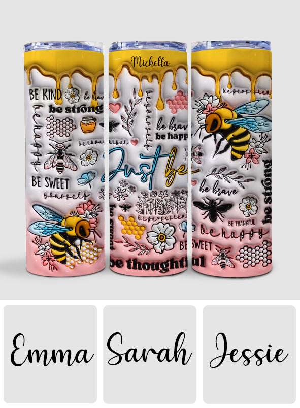 Positive Affirmation Bee - Personalized Skinny Tumbler