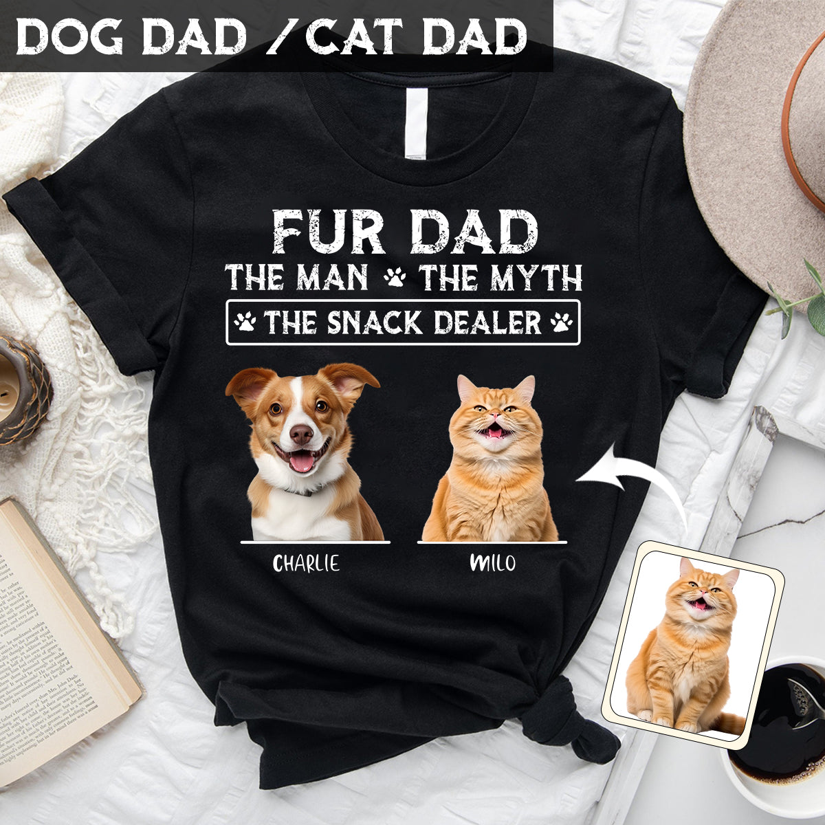 Fur Dad - Personalized Dog T-shirt And Hoodie