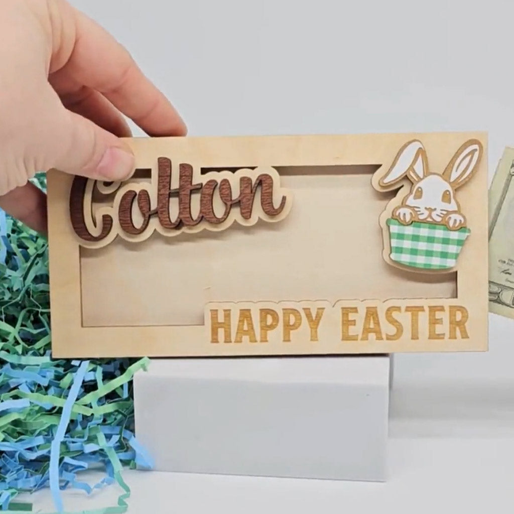 Bunny Money Holder - Personalized Easter Day Bunny Money Holder