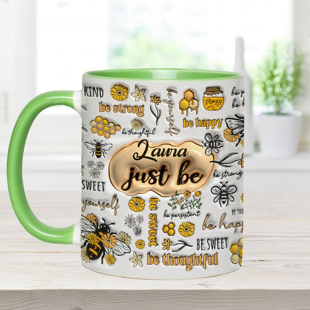 Just Bee Happy - Personalized Accent Mug