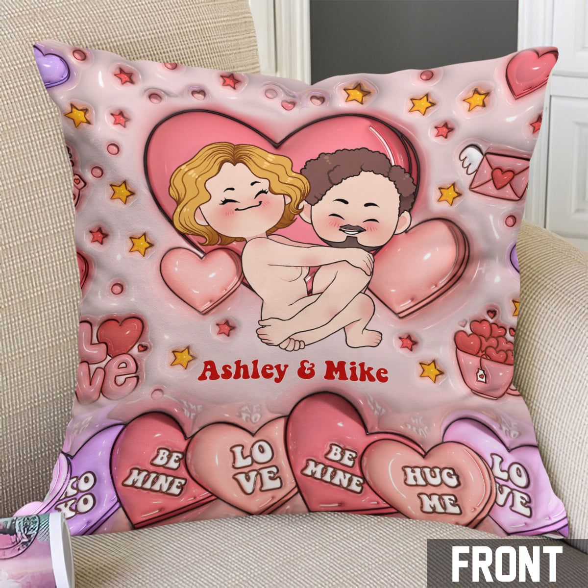 Get Your WIlly Ready - Personalized Couple Throw Pillow