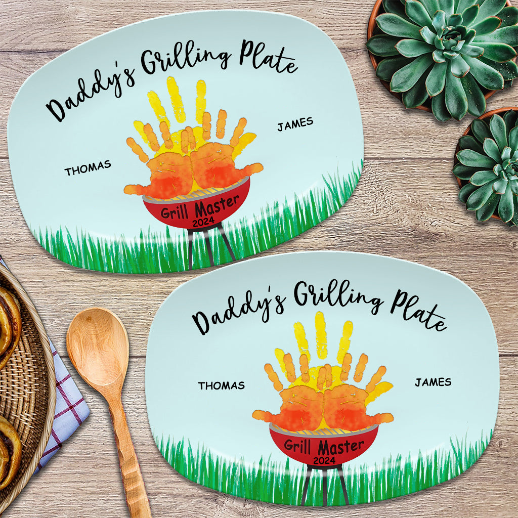 Daddy's Grilling Plate - Personalized Father Plate