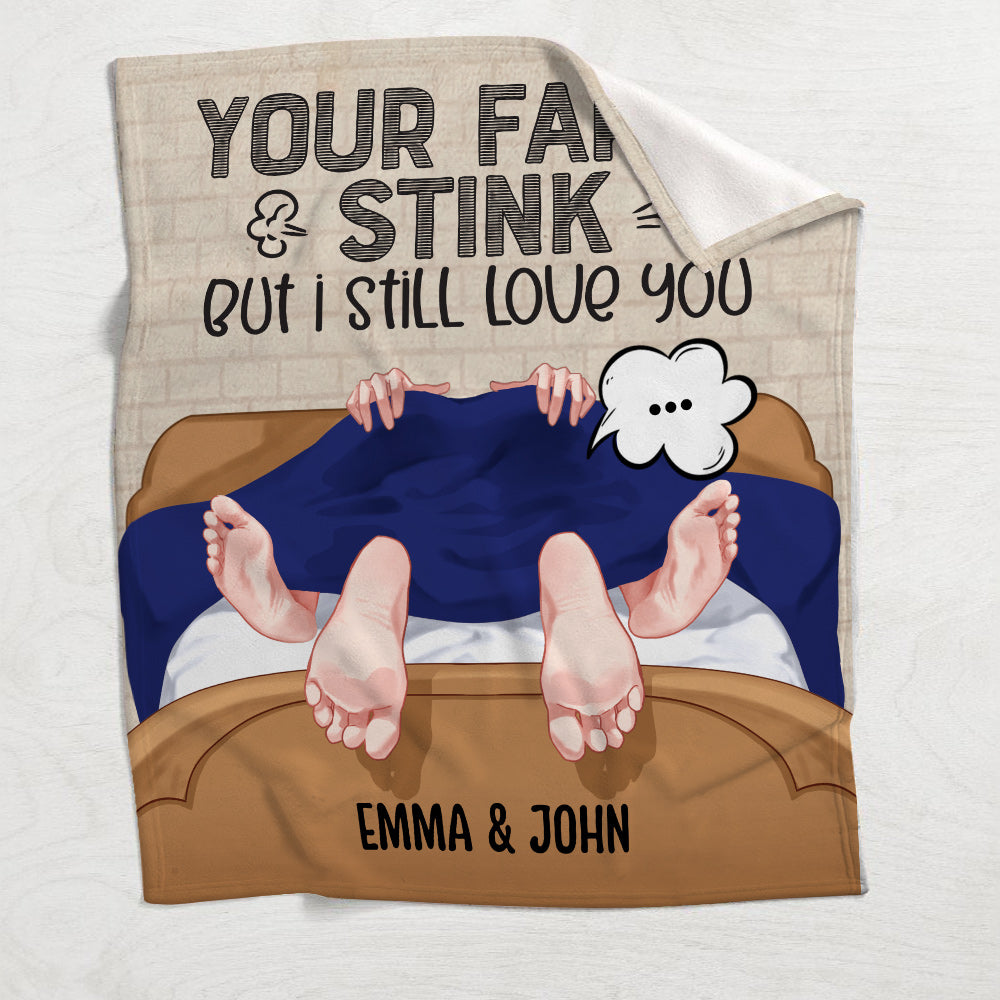 Your Fart Is Stink - Personalized Couple Blanket