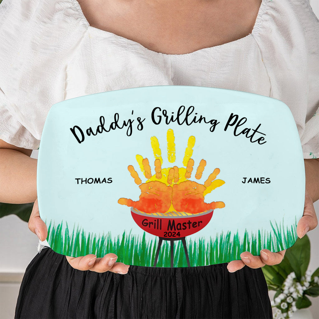 Daddy's Grilling Plate - Personalized Father Plate