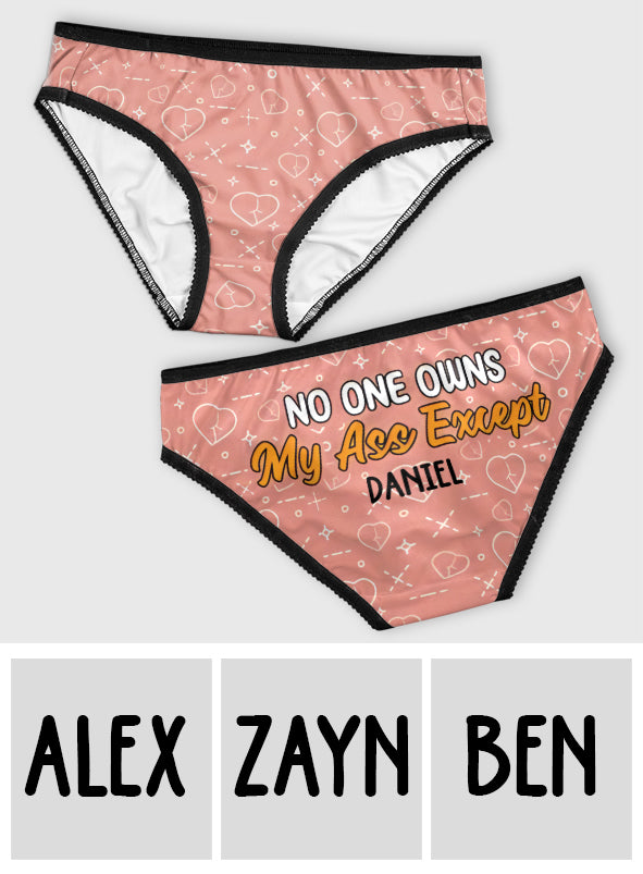 No One Owns My Ass Except You - Personalized Couple Lace Border Women Briefs