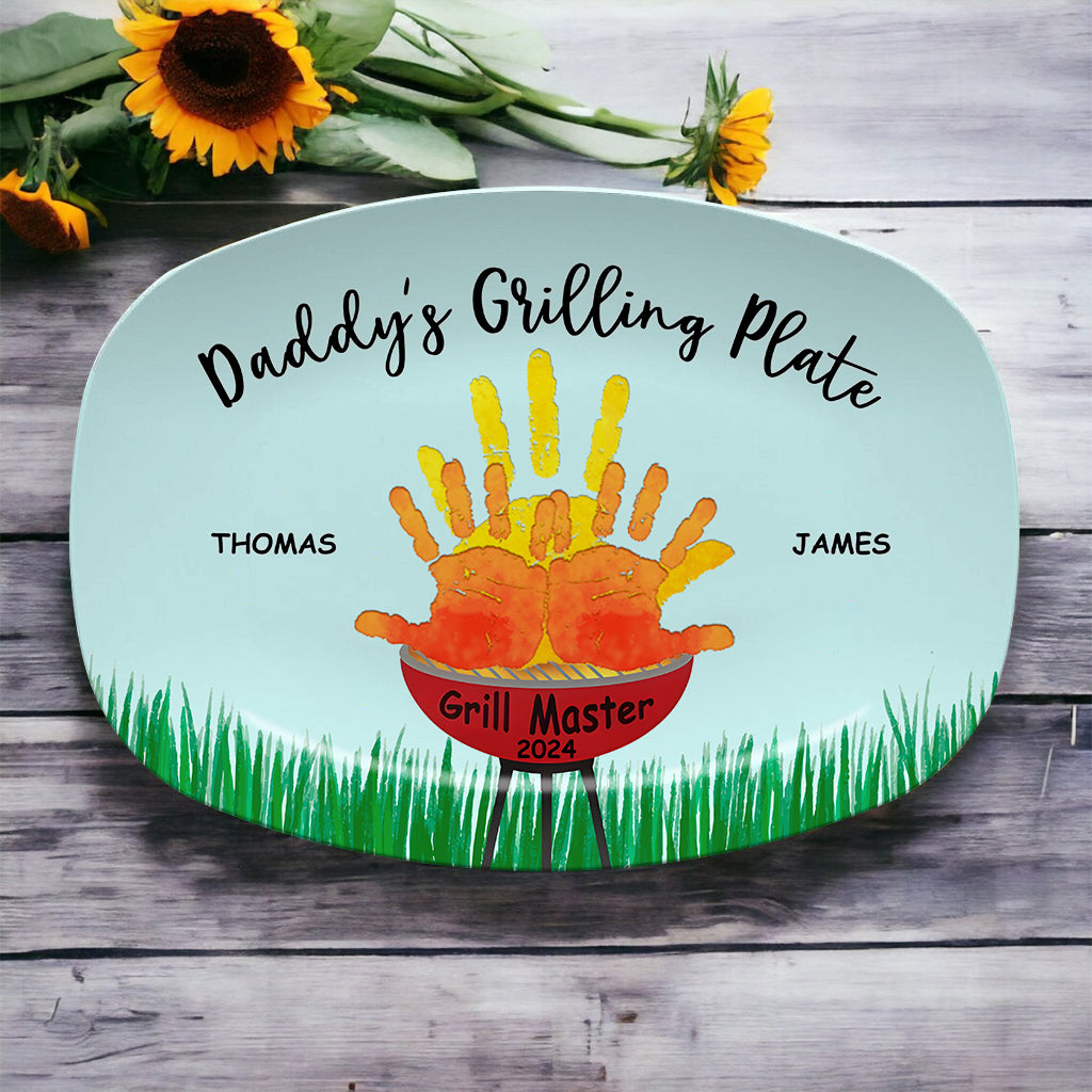 Daddy's Grilling Plate - Personalized Father Plate