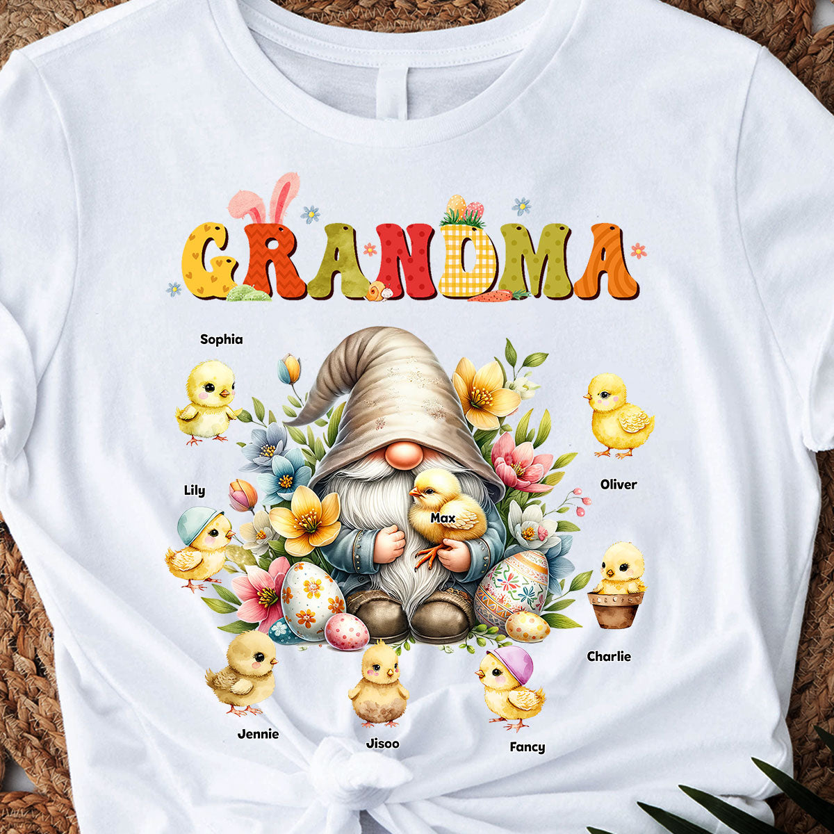 Discover Gift For Grandma Easter Gnome - Personalized Grandma T-shirt