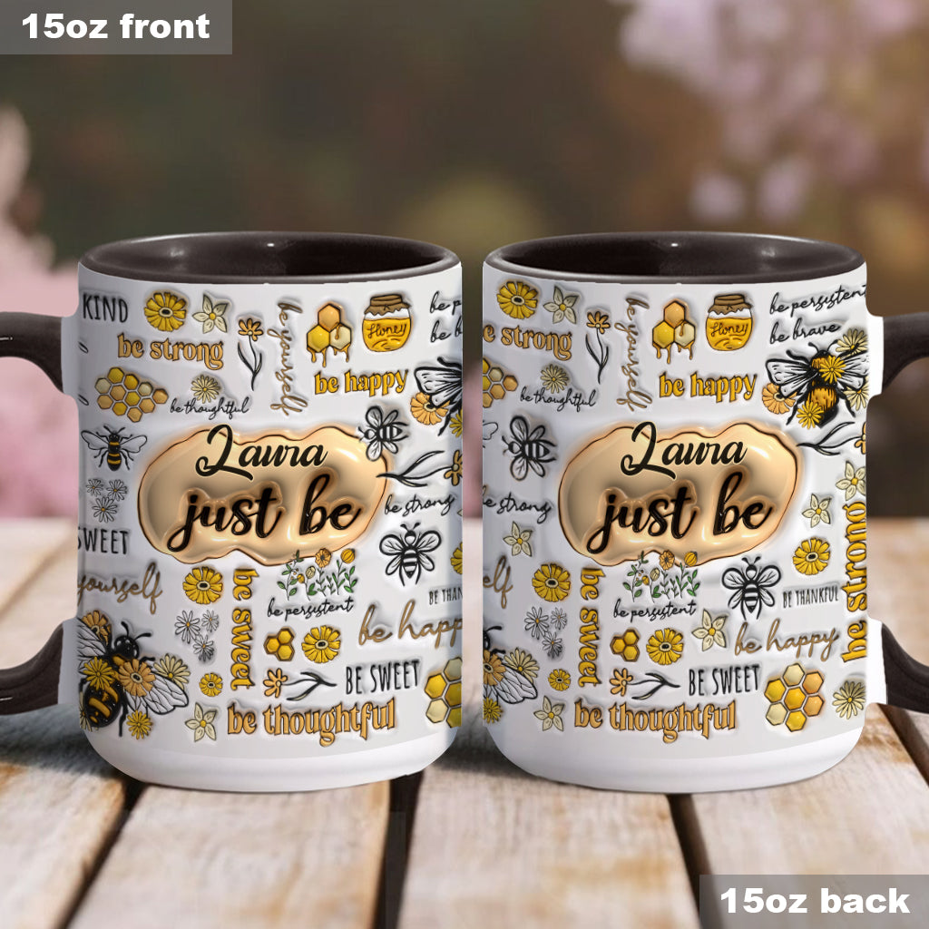 Just Bee Happy - Personalized Accent Mug