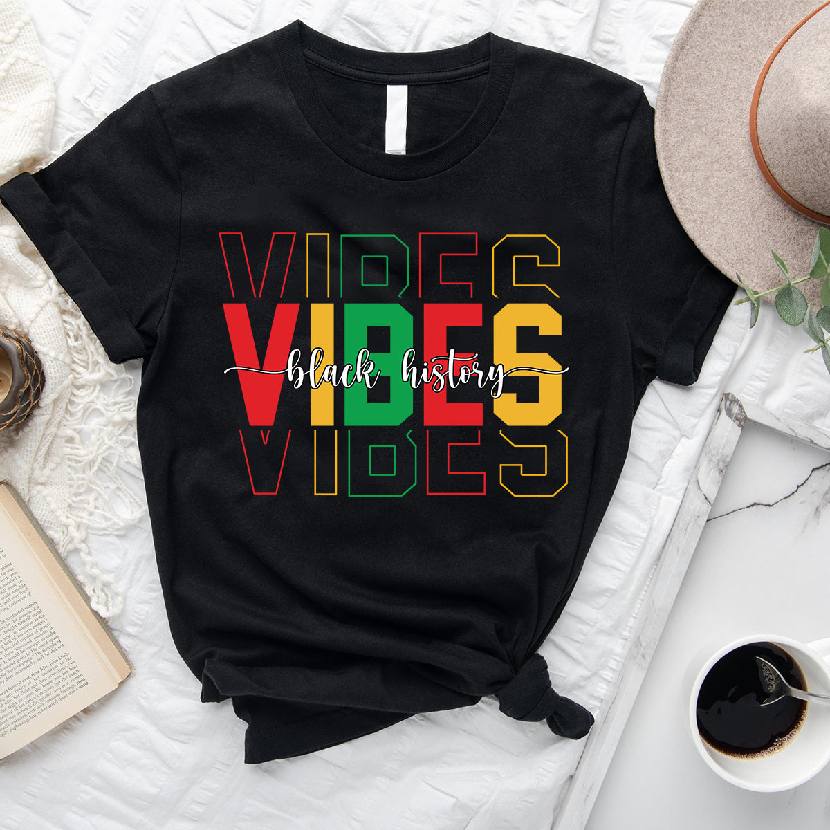 Black History Vibes - Personalized African American T-shirt And Hoodie