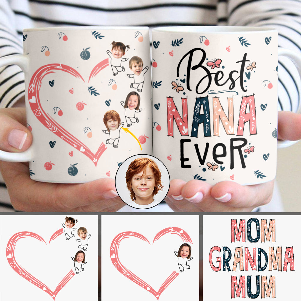 Discover Best Nana Mom Ever Photo Custom - Personalized Grandma Mug