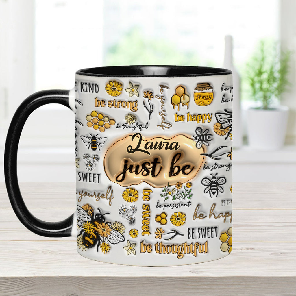 Just Bee Happy - Personalized Accent Mug