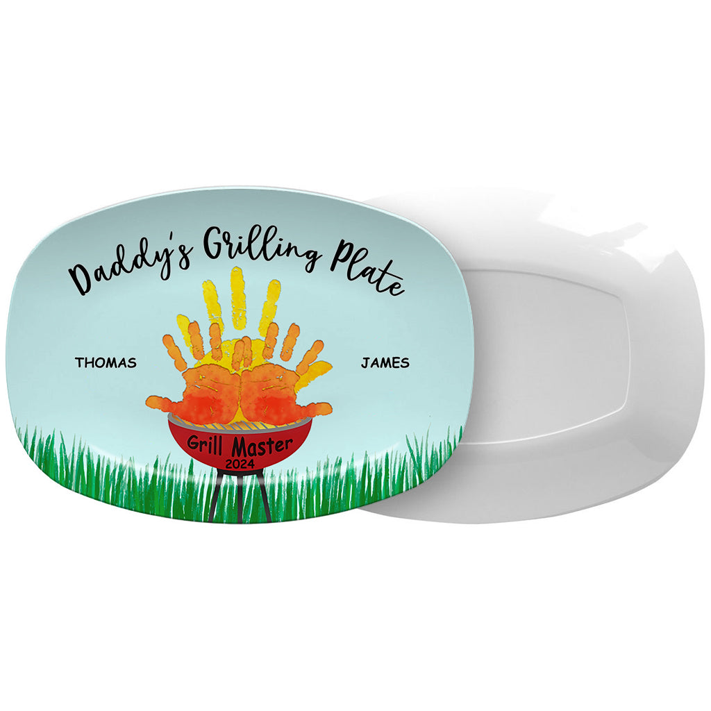 Daddy's Grilling Plate - Personalized Father Plate