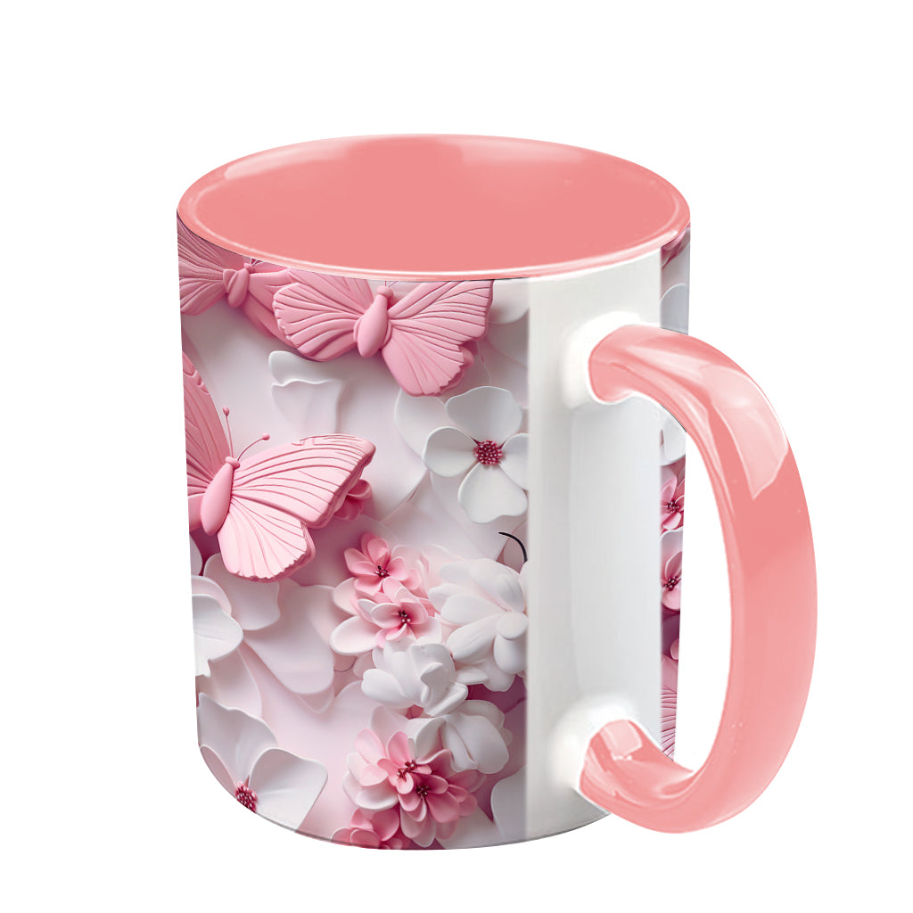 Wonderful Butterflies - Personalized Butterfly Accent Mug