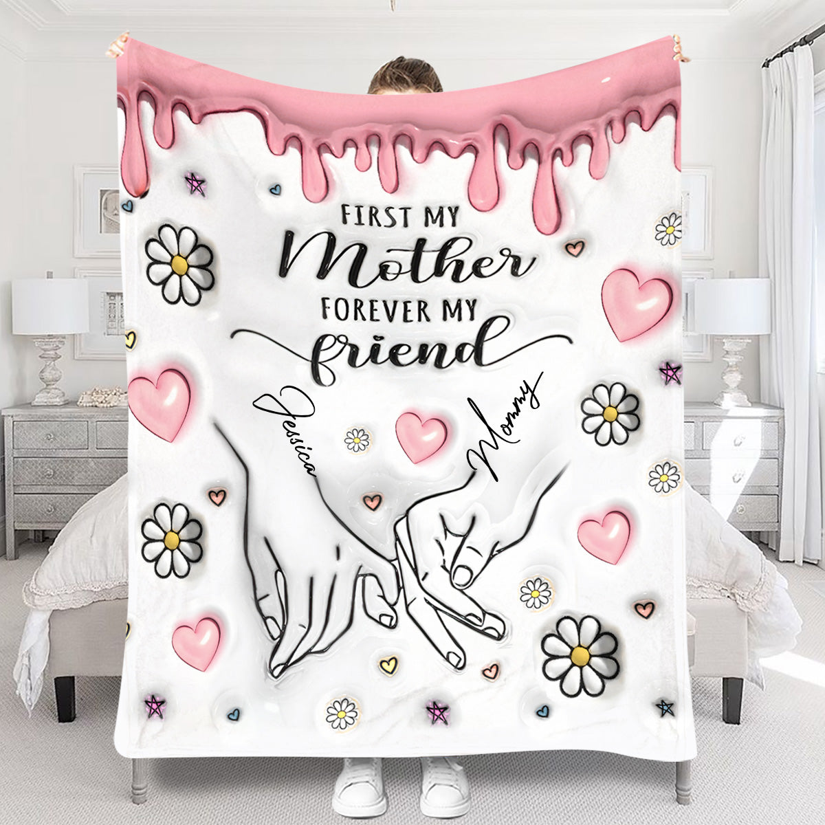 Discover First My Mother Forever My Friend Custom Mother's Day Personalized Blanket