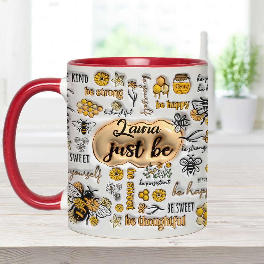 Just Bee Happy - Personalized Accent Mug