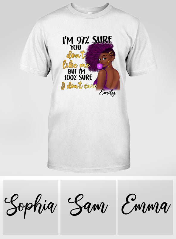 I Don't Care - Personalized African American T-shirt And Hoodie