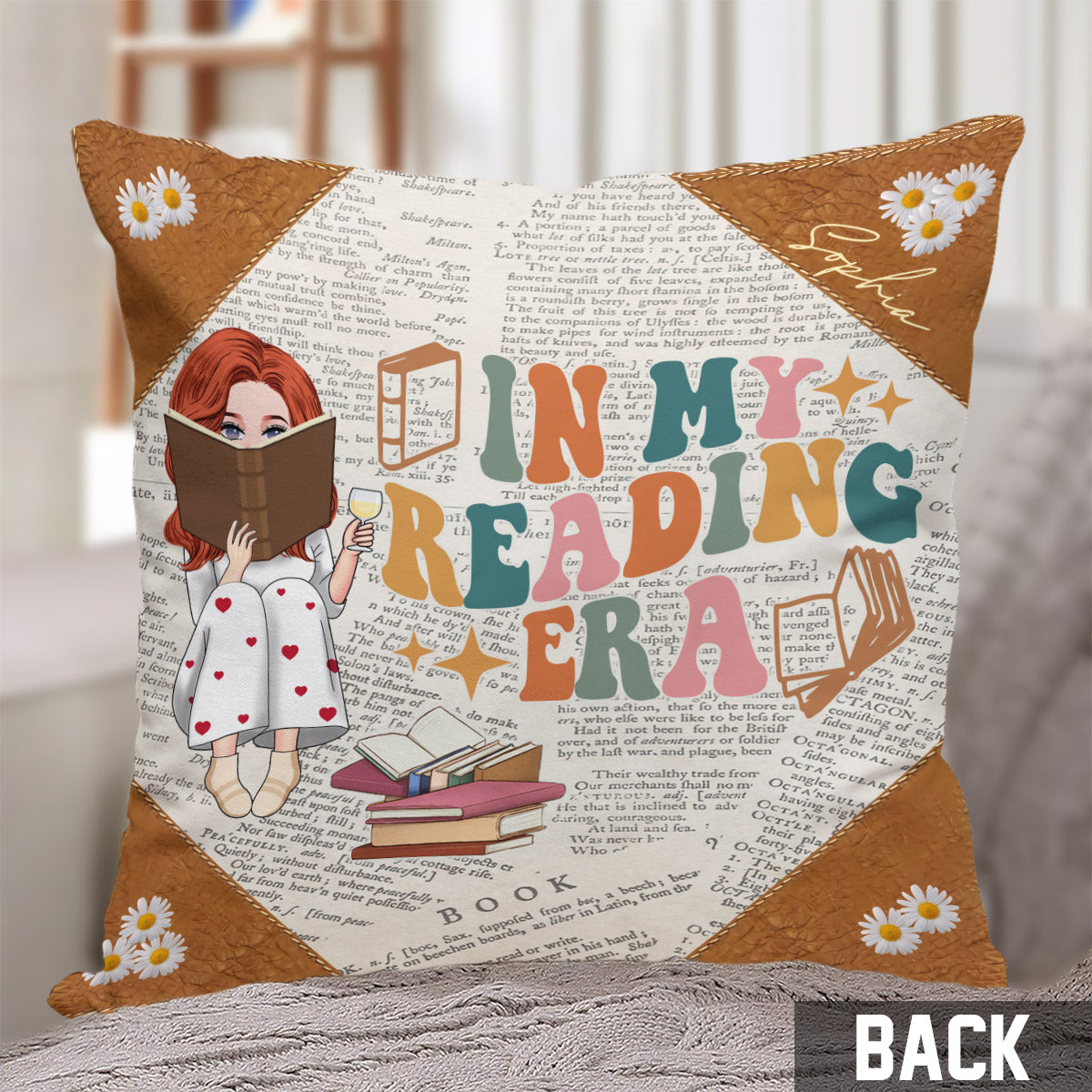 In My Reading Era - Personalized Book Throw Pillow