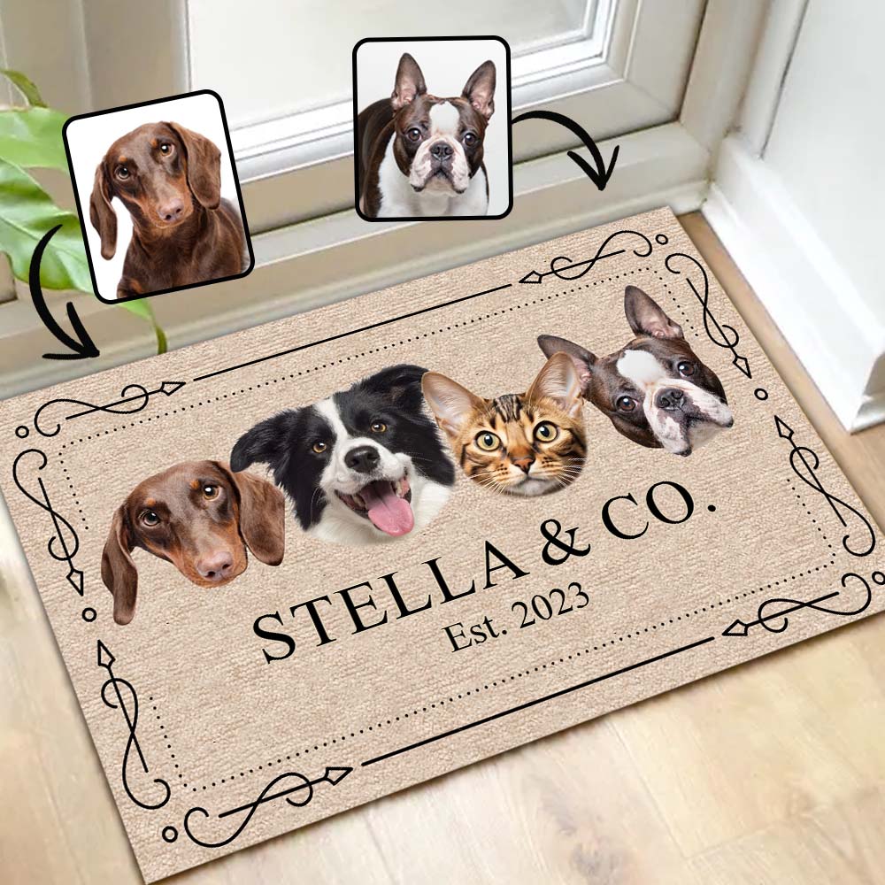 Discover Dogs Cats Pets & Co. - Personalized Dog Doormat