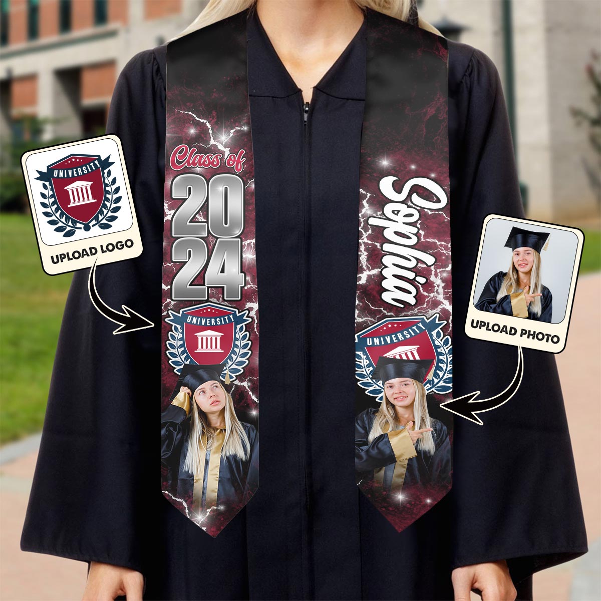 Proud Graduation 2024 - Personalized Graduation Graduation Stole