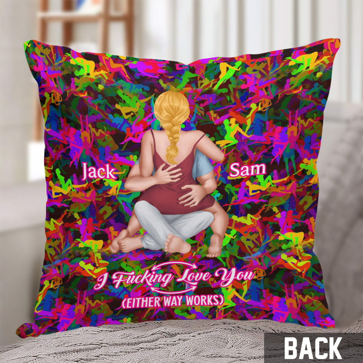 I Love You - Personalized Couple Throw Pillow