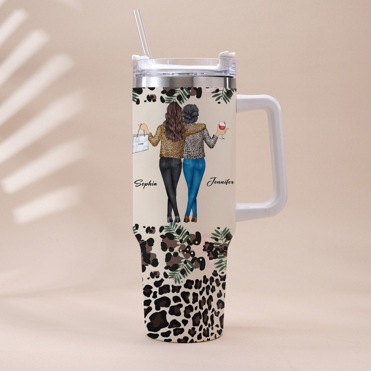 Like Mother Like Daughter - Personalized Mother Tumbler With Handle