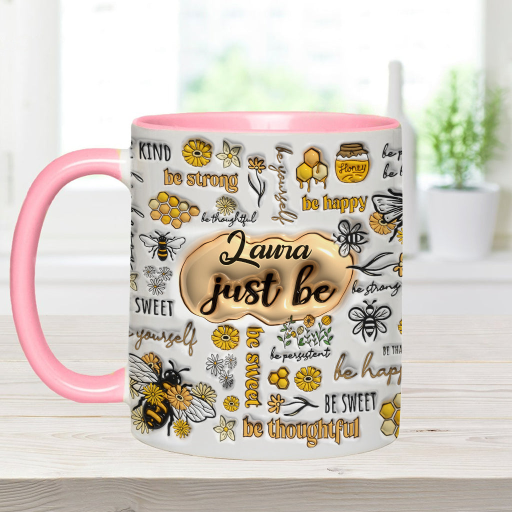 Just Bee Happy - Personalized Accent Mug