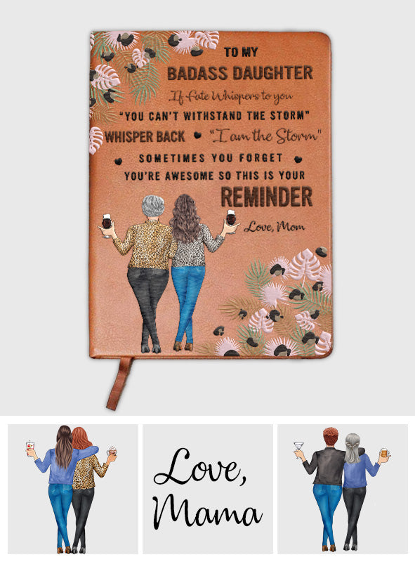 To My Daughter - Personalized Mother Leather Journal