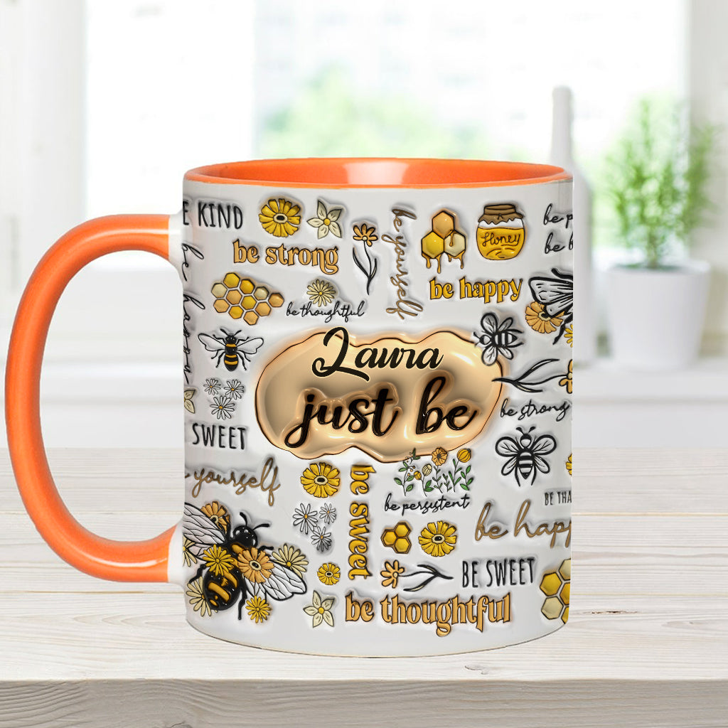 Just Bee Happy - Personalized Accent Mug