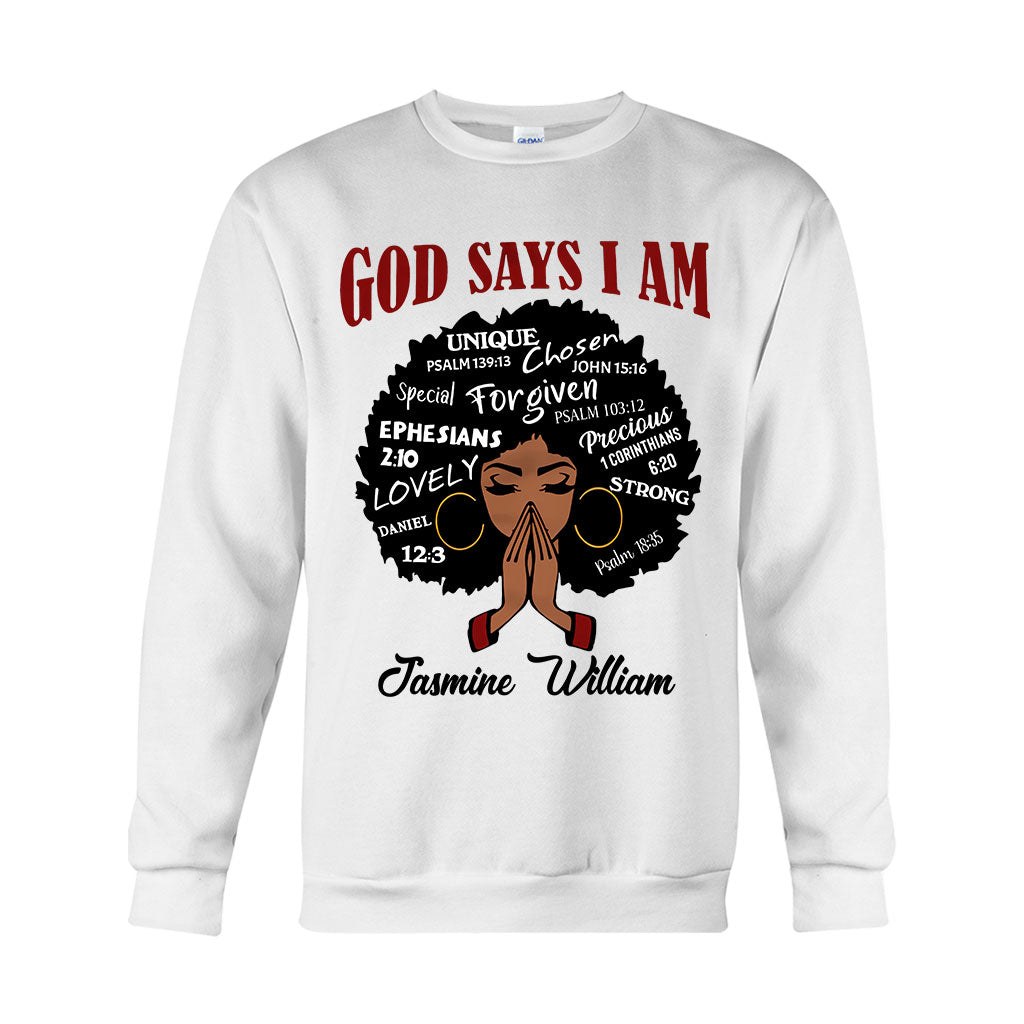 God Say I Am - Personalized African American T-shirt And Hoodie