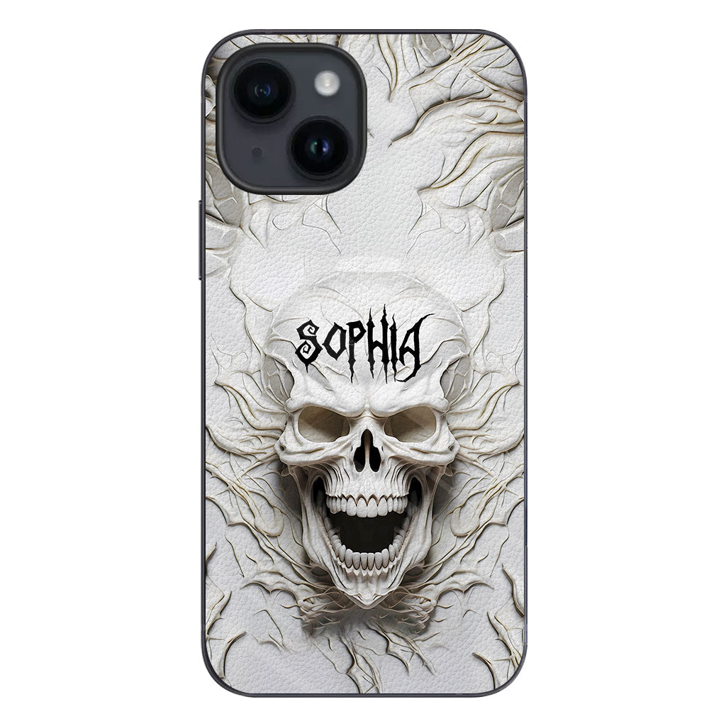 Beautiful White Skeleton - Personalized Skull Phone Case