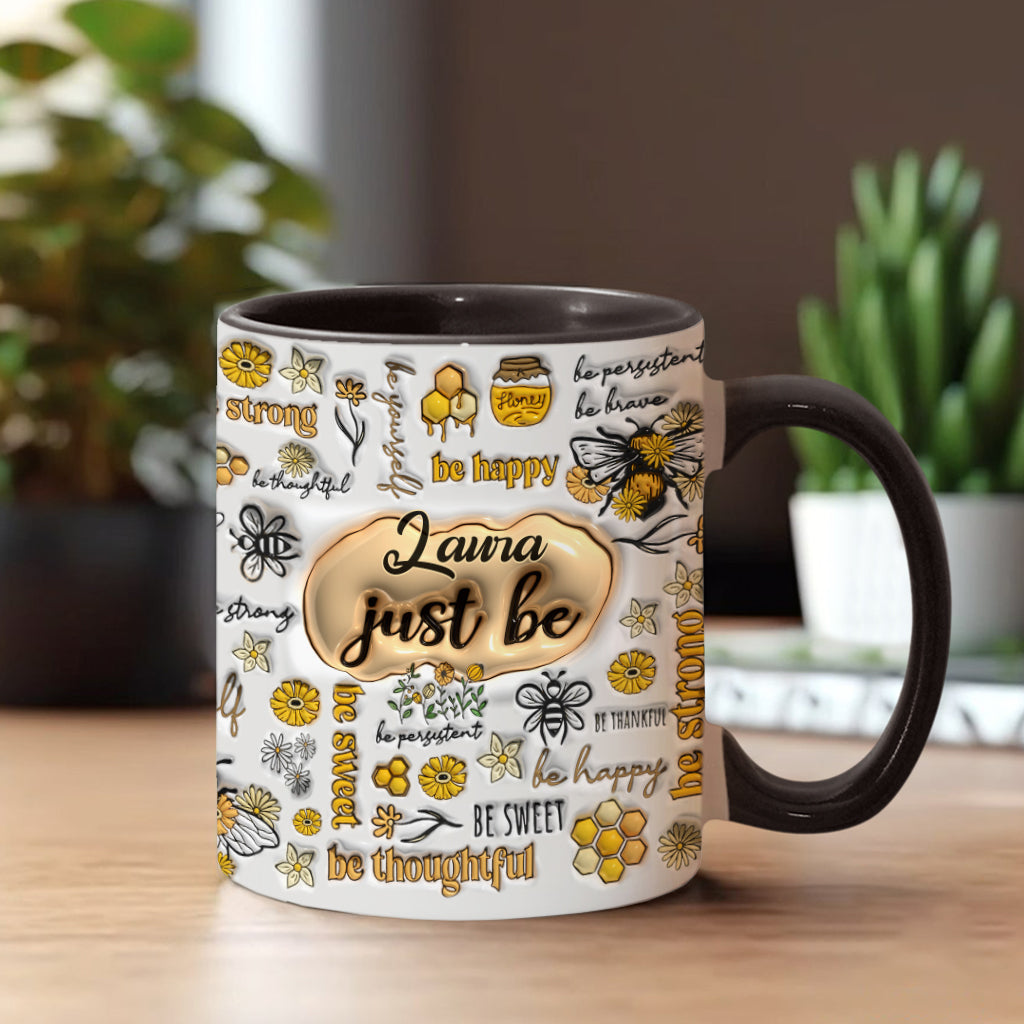 Just Bee Happy - Personalized Accent Mug